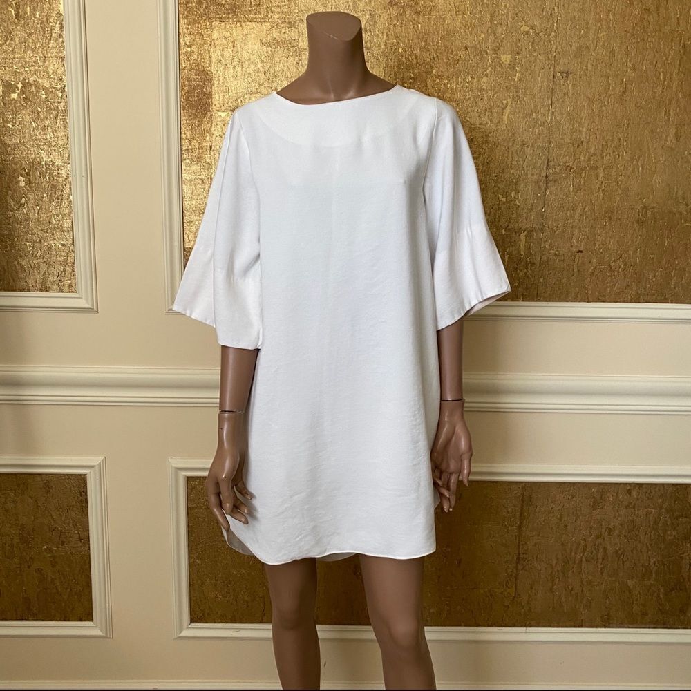 Pinkyotto white shirt  tunic mini dress L